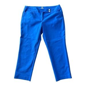 Anne Klein women’s dress pants with pockets bright blue gold accents size 16